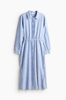 Linen-blend Shirt Dress