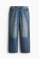 Jean droit taille basse ample