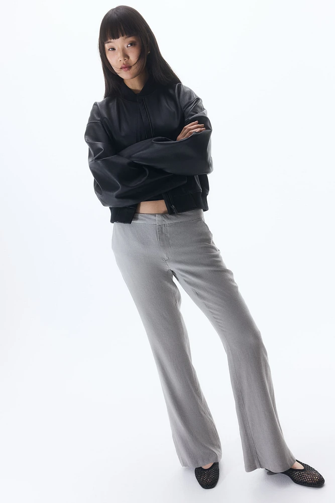 Linen-Blend Dress Pants