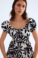 Off-the-Shoulder Poplin Dress
