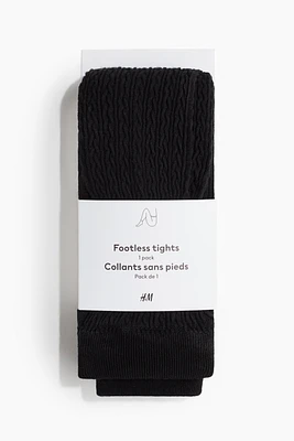 Cable-Knit Footless Tights