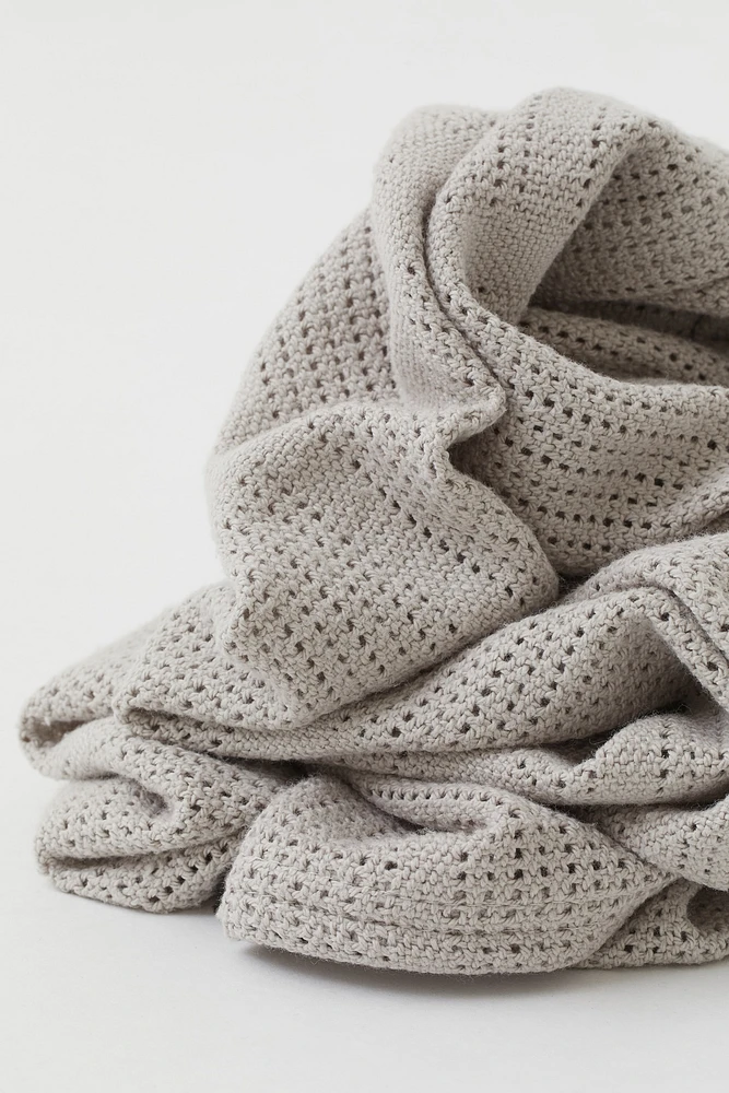 Lattice-knit Cotton Blanket