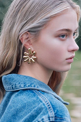 Flower-Shaped Earrings