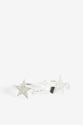 Lot de 2 ronds de serviette en métal