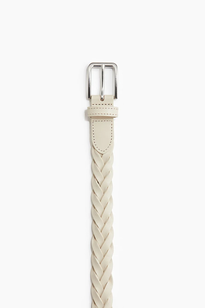 Ceinture en cuir tressé