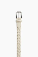 Ceinture en cuir tressé