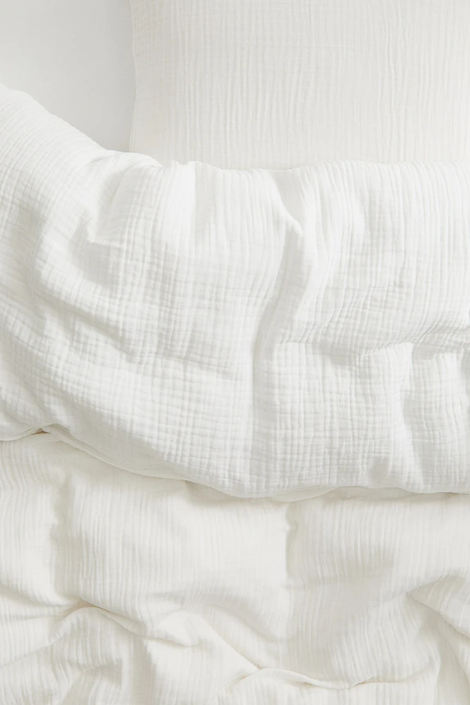 Parure de couette lit simple en mousseline