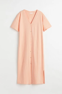 Button-front Jersey Dress