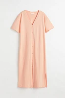 Button-front Jersey Dress