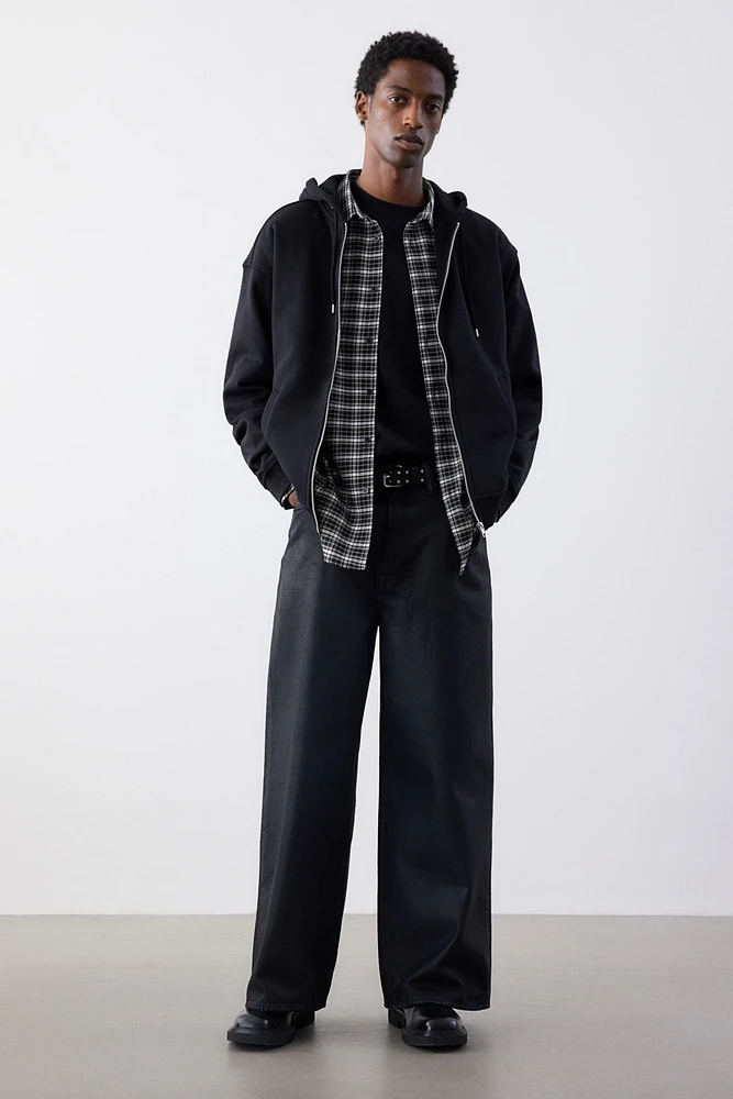 Veste à glissière Coupe Flottante avec capuchon