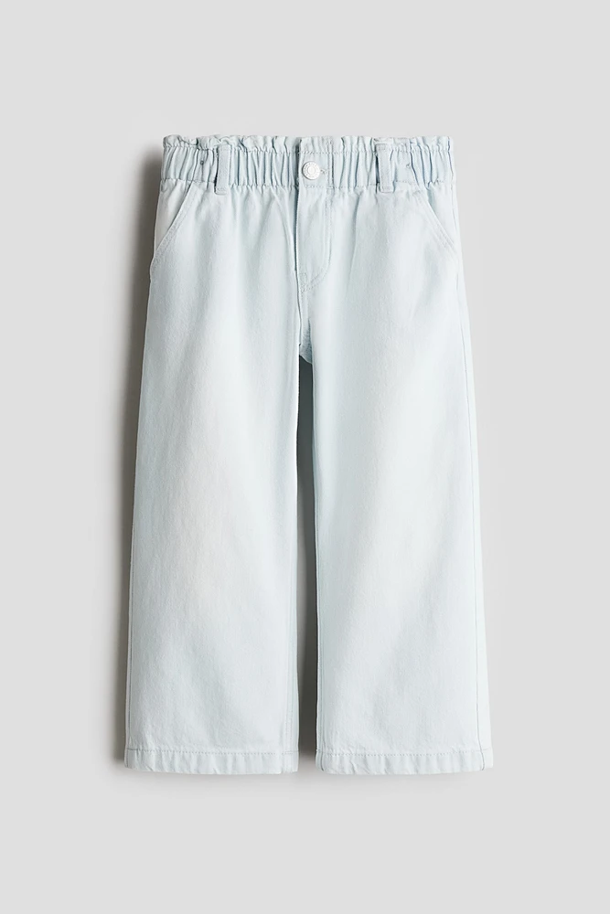 Wide Leg Paper-bag Jeans