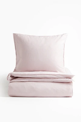 Linen-blend Twin Duvet Cover Set