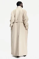 Maxi Coat with Tie Belt