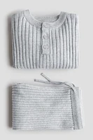 2-piece Rib-Knit Cotton Set