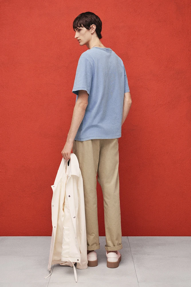 Regular-Fit Crease-Leg Chinos