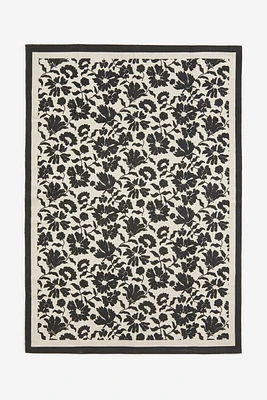 Floral Cotton Canvas Rug