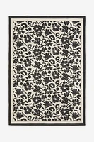 Floral Cotton Canvas Rug