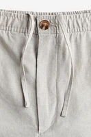 Regular Fit Linen-blend Shorts