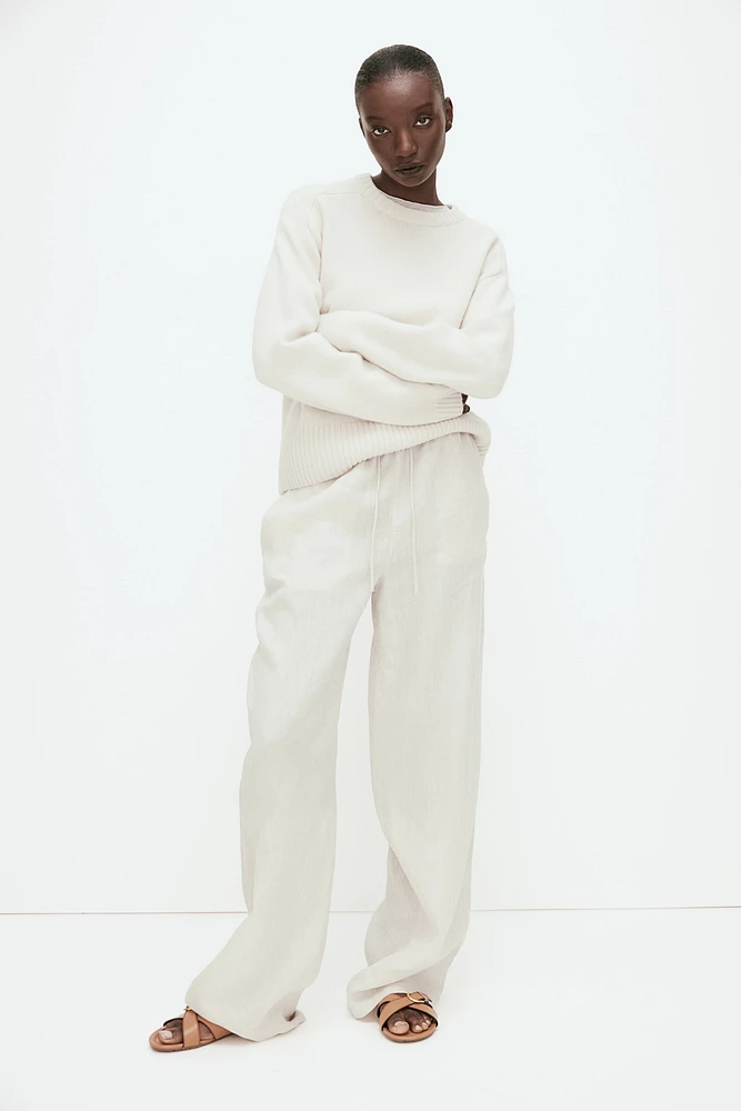 Wide-leg Linen Pants