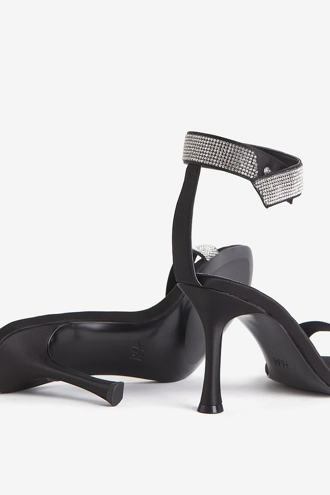 Rhinestone-embellished Heeled Sandals