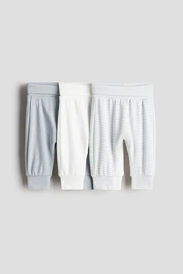 3-pack foldover-waist trousers
