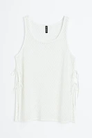 Crochet-look Tie-detail Tank Top