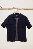 Regular Fit Linen-blend Utility Shirt