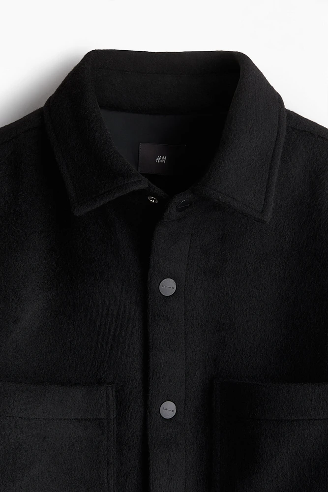 Regular Fit Felted Overshirt