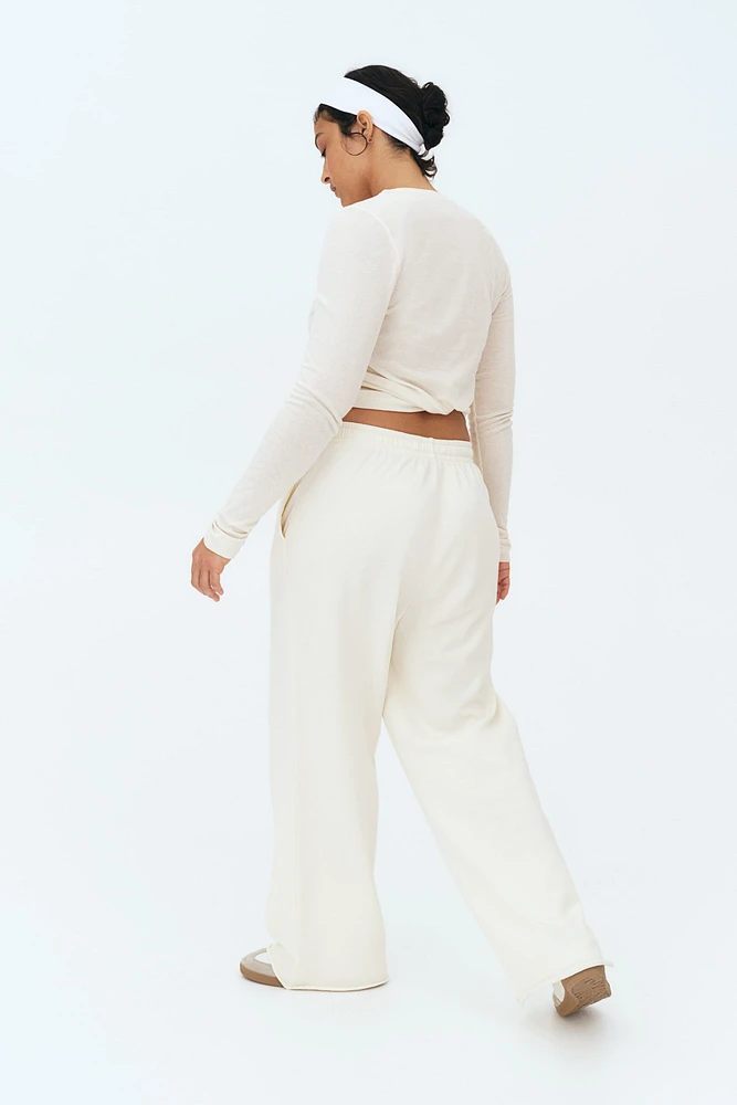 Pantalons en molleton délavé coton