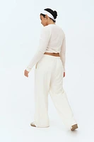 Pantalons en molleton délavé coton
