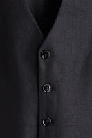 Slim-Fit Linen Suit Vest