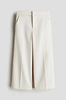 Wide-Leg Twill Pants