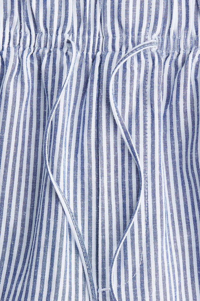 Linen-Blend Drawstring Pants