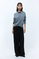 Wide-Leg Drawstring Pants