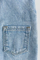 Embroidery-detail Denim Overalls