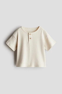 Ribbed Henley Shirt