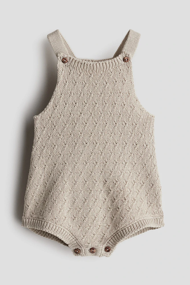 Textured-Knit Romper Suit