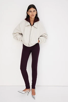 Legging en jersey épais bas de jambe à fermeture