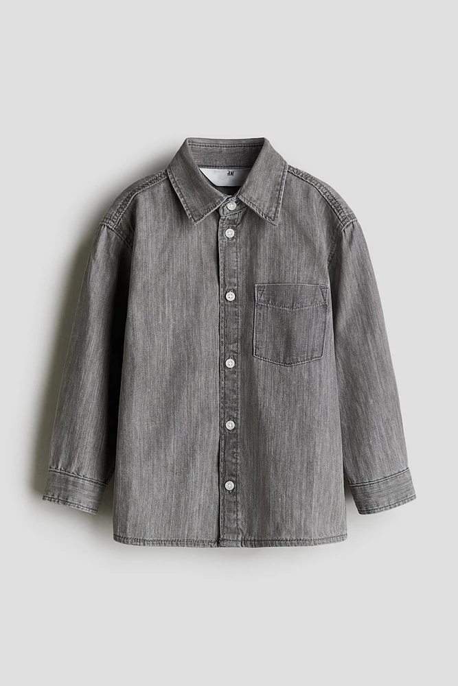Chemise en denim de coton