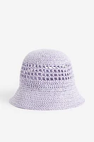 Crochet-look Straw Hat