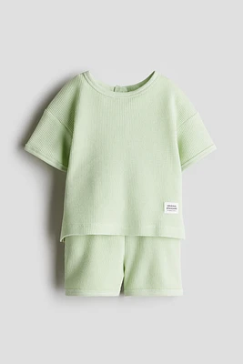 2-Piece Waffled Jersey Set