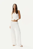 Crinkled Drawstring Pants