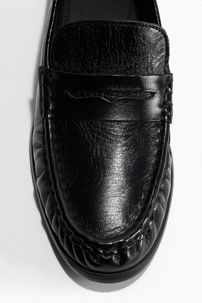 Leather loafers