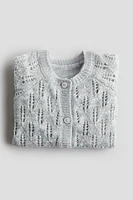 Pointelle-Knit Cardigan