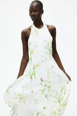Flared Halterneck Dress