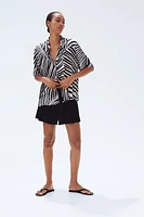 Crinkled Jersey Shorts