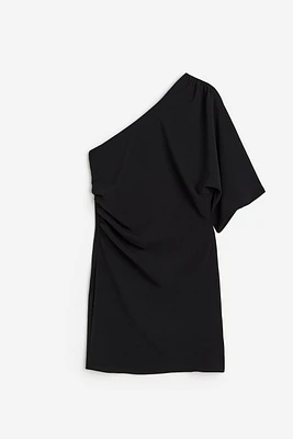 Draped One-shoulder Dress