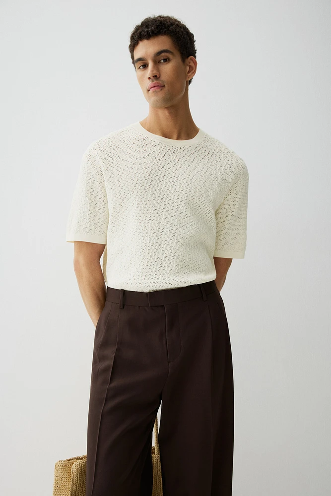 T-shirt coupe classique en tricot texturé