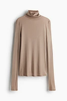 Pima Cotton Turtleneck Top