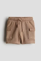 Washed-look Cargo Sweatshorts